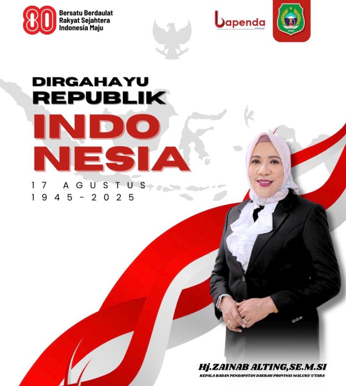 bapenda maluku utaran hut ri ke 80