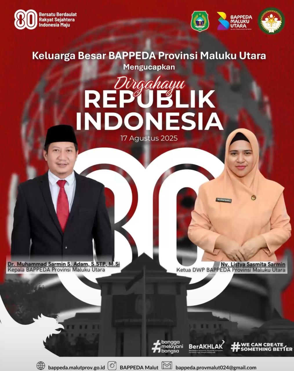BAPPEDA provinsi maluku utara hut ri ke 80