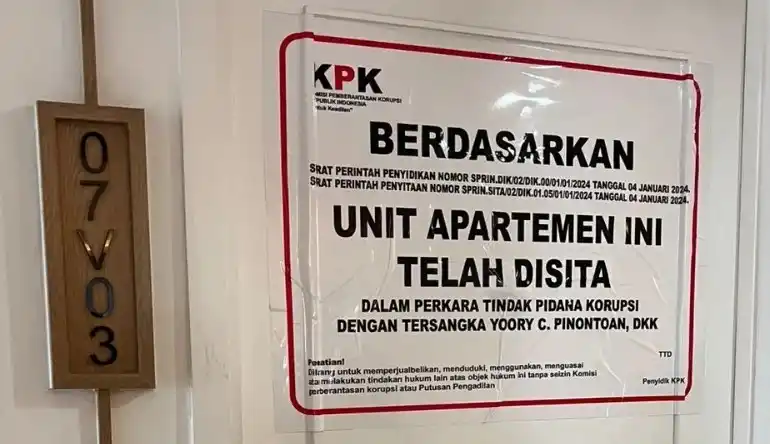 Unit apartemen dan bidang tanah milik tersangka kasus pengadaan tanah di Rorotan, Jakarta Utara kini telah disita KPK, Sabtu (8/2/2025)