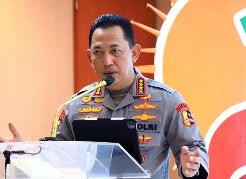 Kapolri Jenderal Polisi Listyo Sigit Prabowo saat menghadiri seminar kebangsaan Tanwir I Pemuda Muhammadiyah di Hotel Aryaduta, Menteng, Jakarta Pusat, Sabtu (23/11/2024)