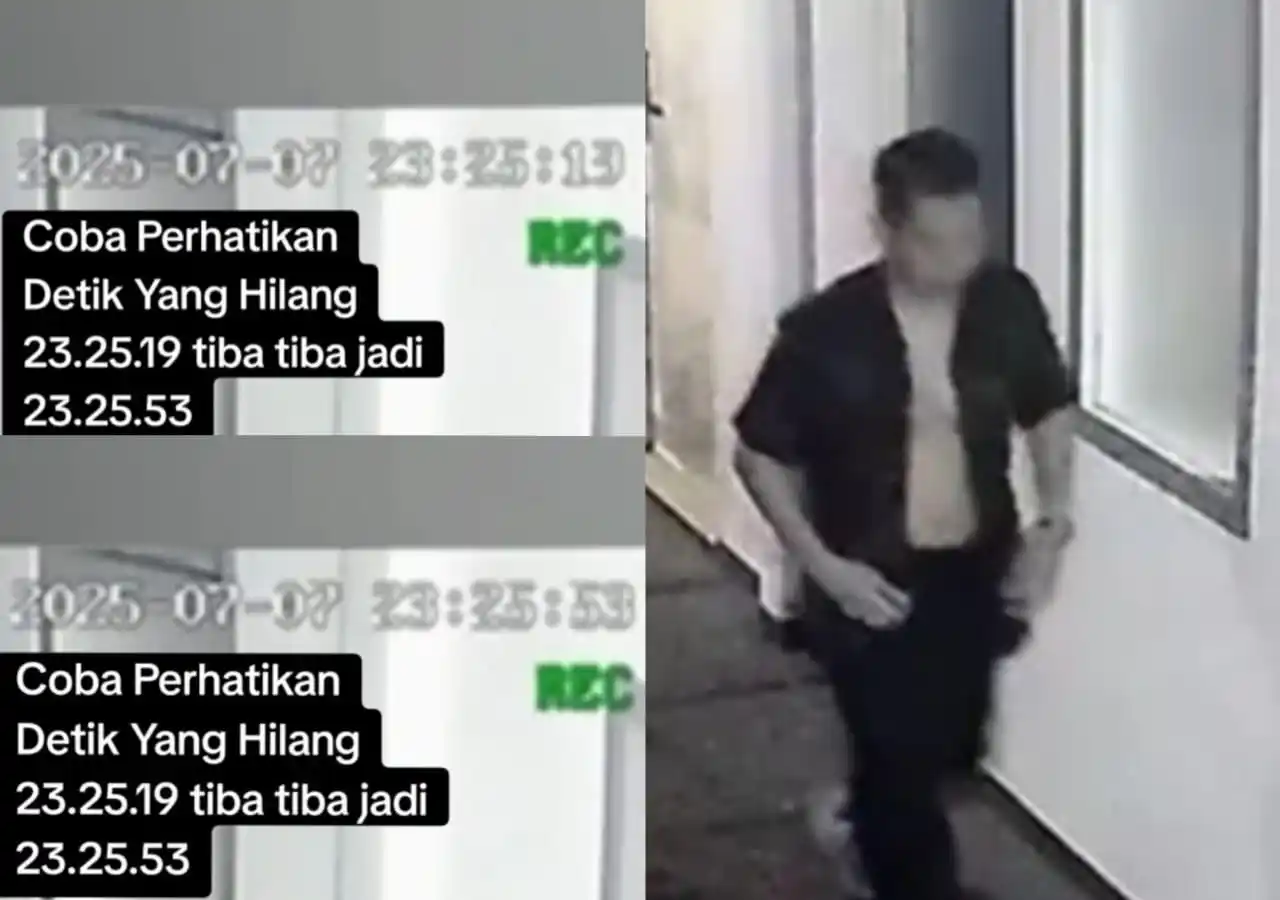 Rekaman CCTV Arya Daru Pangayunan terakhir tercatat pada pukul 23.36 WIB. Setelah itu, tidak ada lagi aktivitas yang terekam hingga Arya ditemukan tak bernyawa pada pagi harinya, 8 Juli 2025.  (Foto: Kolase MI/Diolah dari berbagai sumber)