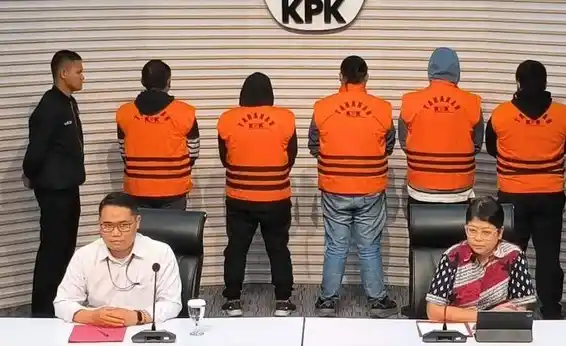 KPK menjerat 5 tersangka usai melancarkan 2 operasi tangkap tangan (OTT) di Sumatera Utara (Sumut) (Foto: Dok MI/Aswan)