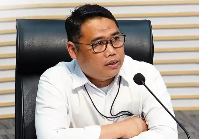 Dirdik KPK, Asep Guntur Rahayu dalam salah satu konferensi pers (Foto: Dok MI/Aswan)