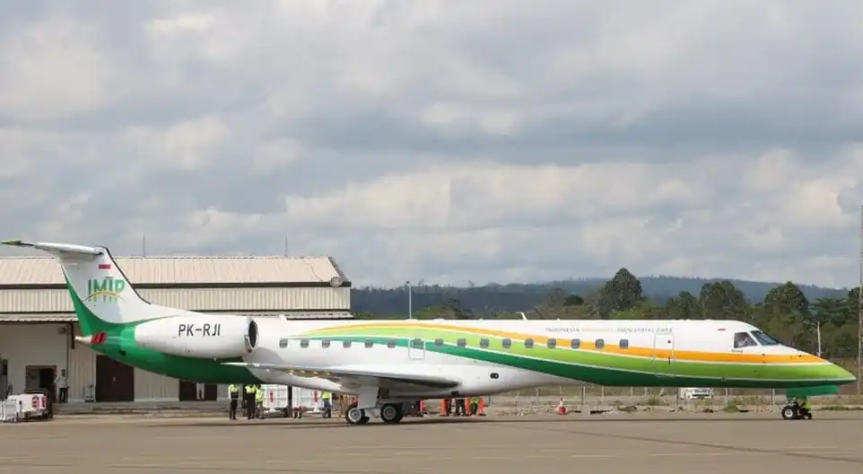 Pesawat Private PT IMIP (Foto: Istimewa)