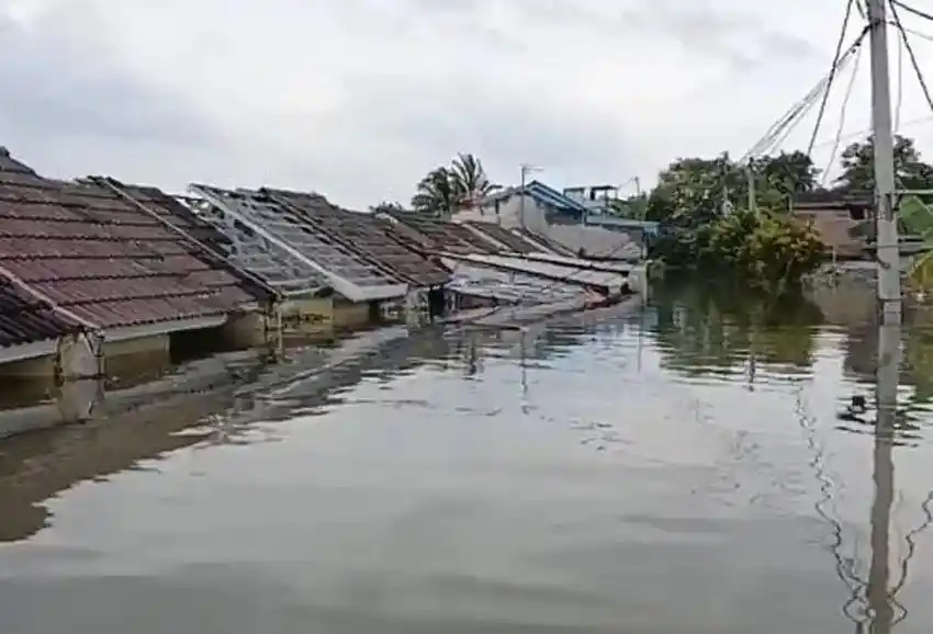 Banjir melanda kecamatan Jayanti, Kabupaten Tangerang, Banten (Foto: Repro)
