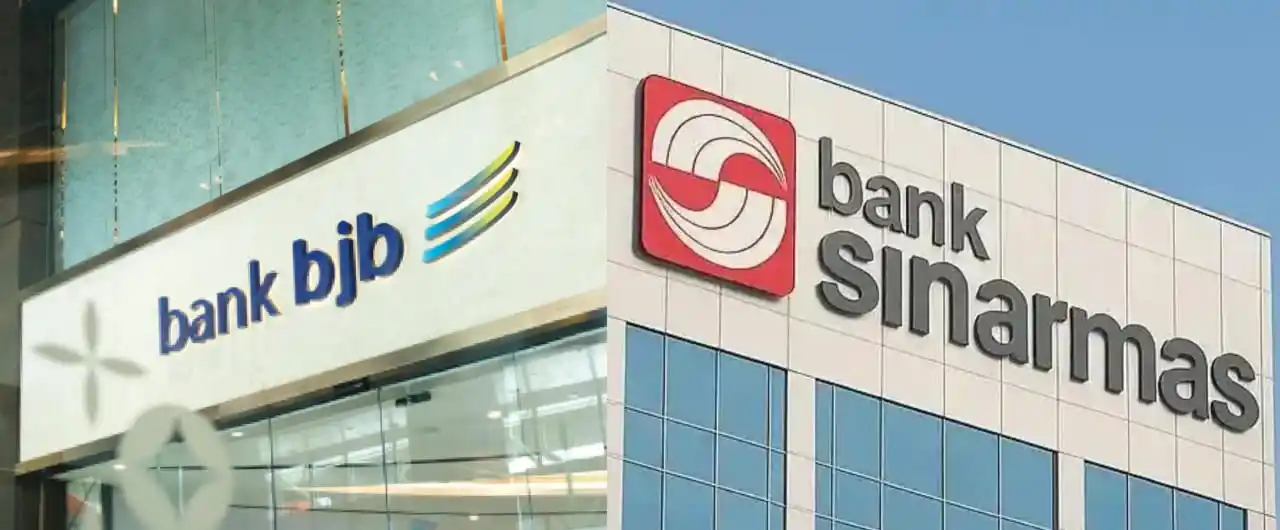 Bank BJB dan Bank Sinarmas (Foto: Kolase MI/Olahan)