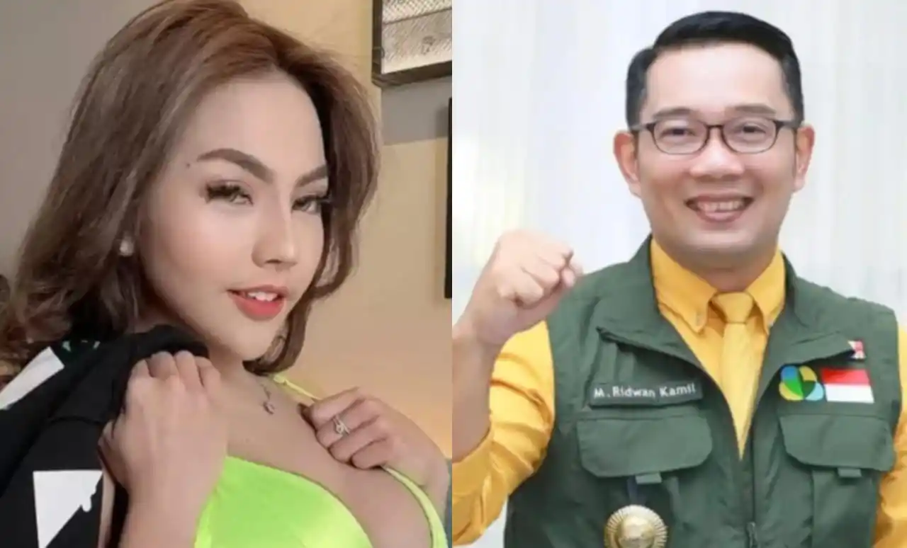 Lisa Mariana (kiri) dan Ridwan Kamil (kanan) (Foto: Kolase MI)