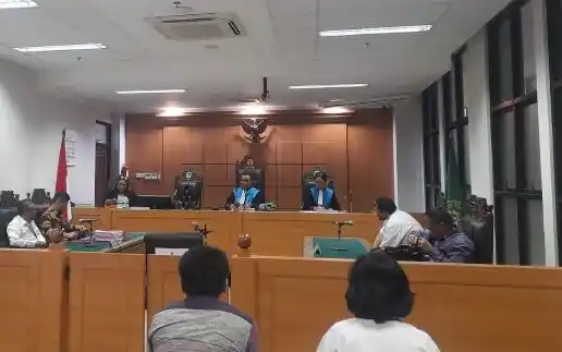 Suasana persidangan gugatan atas terbitnya SHGB nomor 05152 di Pengadilan Tata Usaha Negara (PTUN), Jakarta, Rabu (25/6/2025).