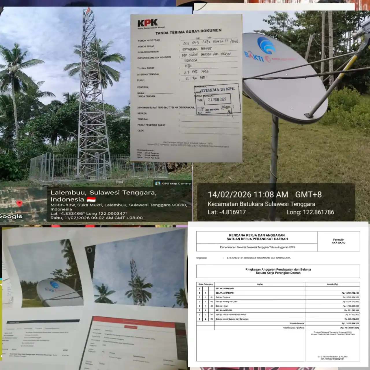 DPP Aliansi Pemuda dan Pelajar (AP2) Indonesia menyerahkan bukti tambahan ke KPK terkait dugaan korupsi proyek BTS di Dinas Kominfo Provinsi Sulawesi Tenggara, berupa dokumen tower, bukti lelang, bukti transfer, hingga dugaan perjalanan dinas fiktif, dan menegaskan akan terus mengawal perkara sampai ada penetapan tersangka.