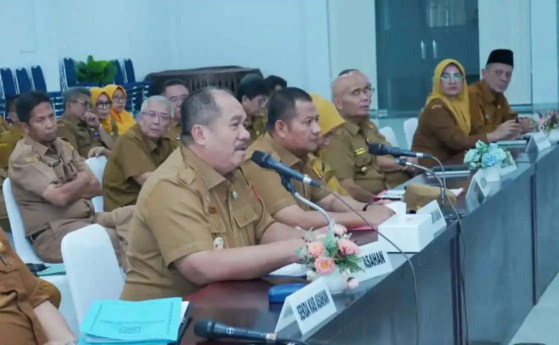 Bupati Asahan dan Wakil Bupati Asahan menerima reses II pimpinan berserta anggota DPRD Provinsi Sumatera Utara lainnya dari Dapil Sumut V (Foto: Ist)