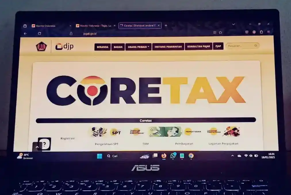 Ilustrasi - Penggunaan aplikasi Coretax (Foto: Dok MI/Aswan)
