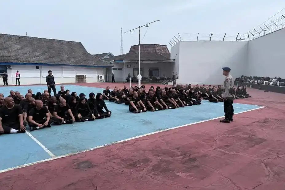 CPNS Pemasyarakatan Jambi mengikuti pelatihan penggunaan alat pengamanan huru-hara (Foto: Dok MI)
