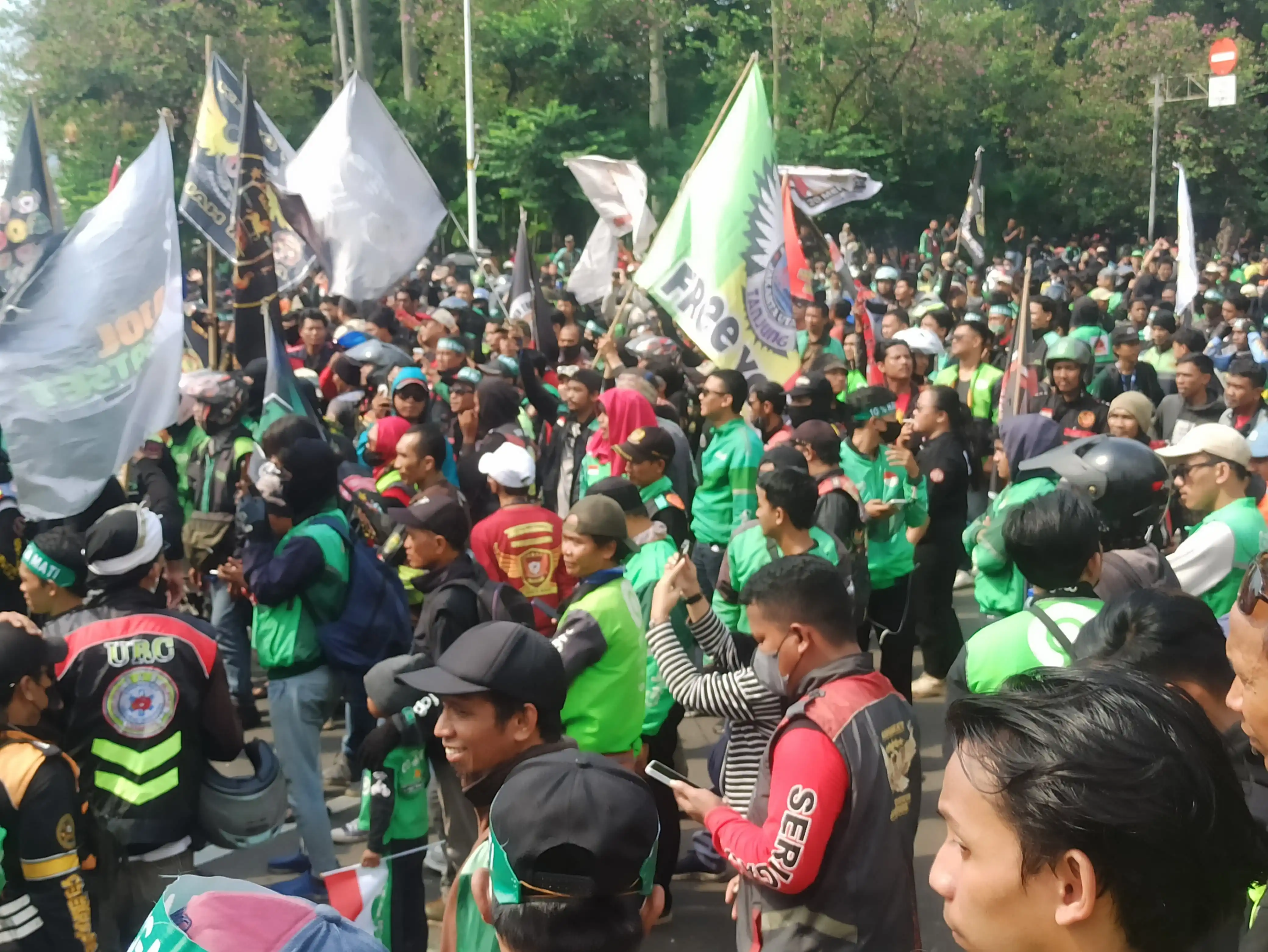 Demo Ojek Online (Foto: Dok MI)