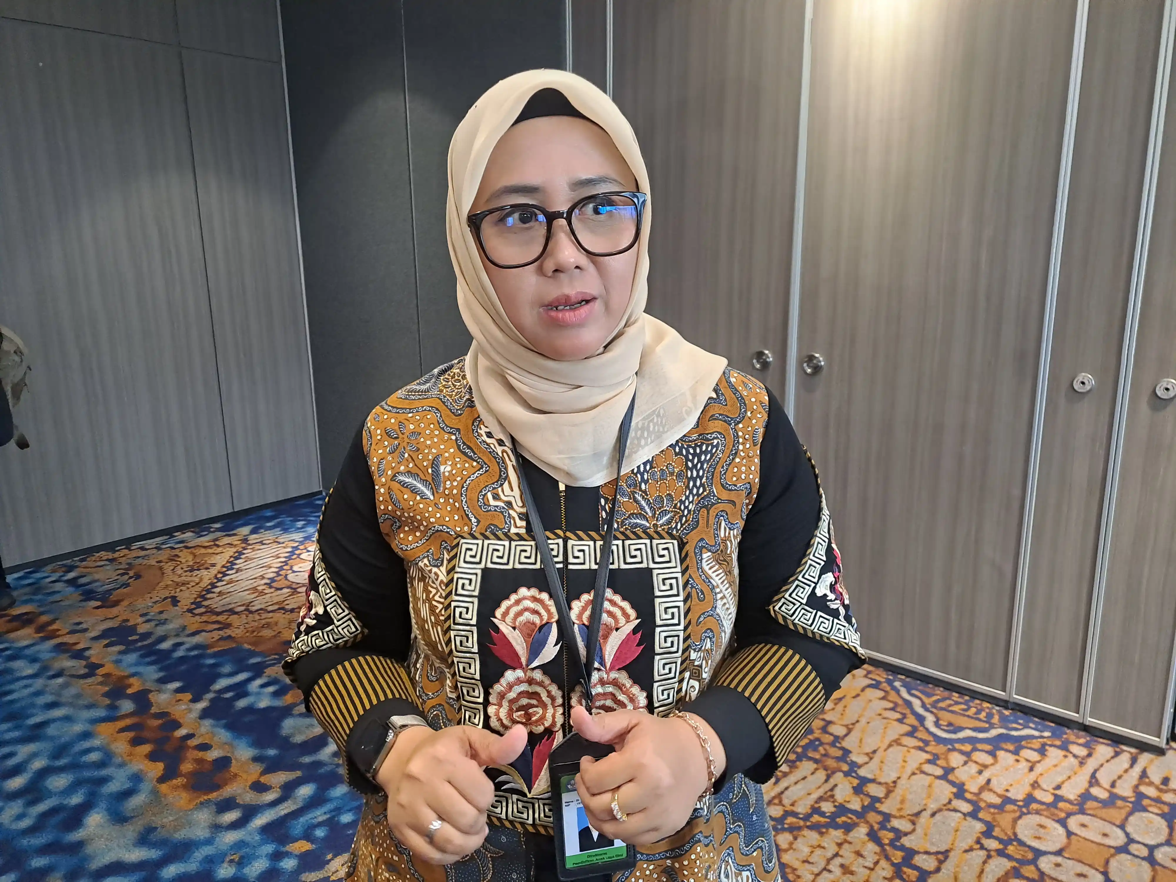 Direktur Pendidikan Anak Usia Dini (PAUD) Kemendikdasmen, Nia Nurhasanah. (Foto. Rizal Siregar)