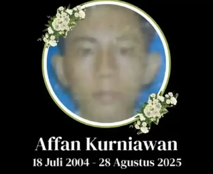 Driver Ojol Affan Kurniawan yang tewas dilindas rantis Brimob [Foto: Ist]