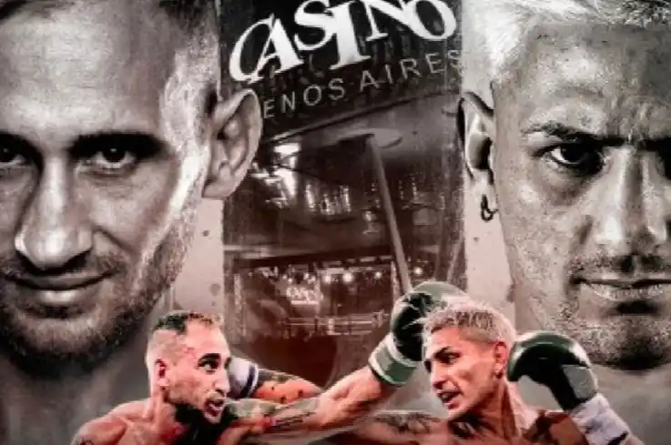 Dua petinju Argentina Joel Marcos Mafauad (kanan) dan Alberto Palmetta (kiri) (Foto: Antara)