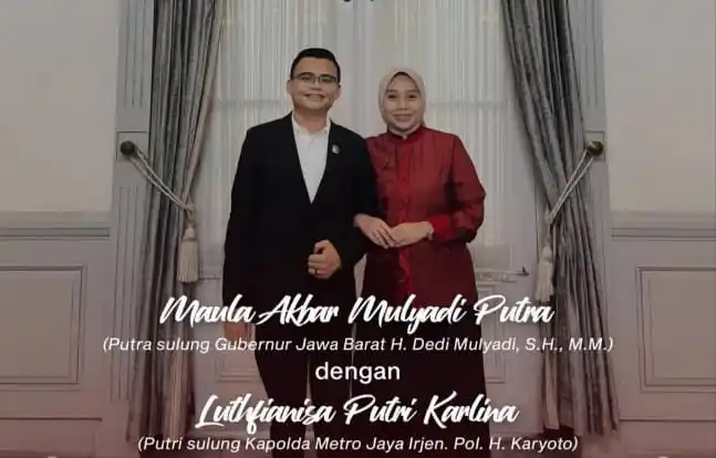 Foto pasangan Maula Akbar Putra dengan Luthfianisa Putri Karlina. (Foto: Instagram/@humas_jabar)