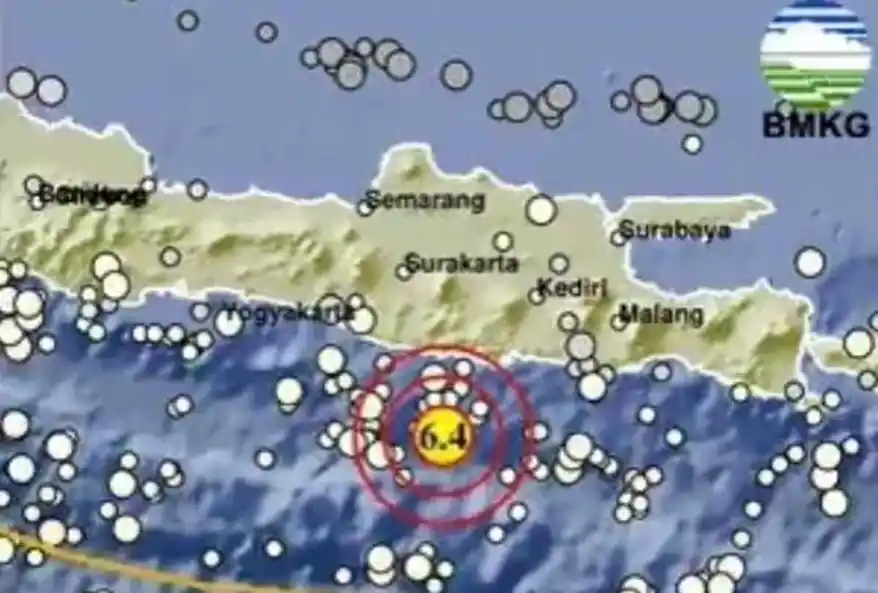 Gempa berkekuatan Magnitudo 6,4 mengguncang Pacitan (Foto: Istimewa)