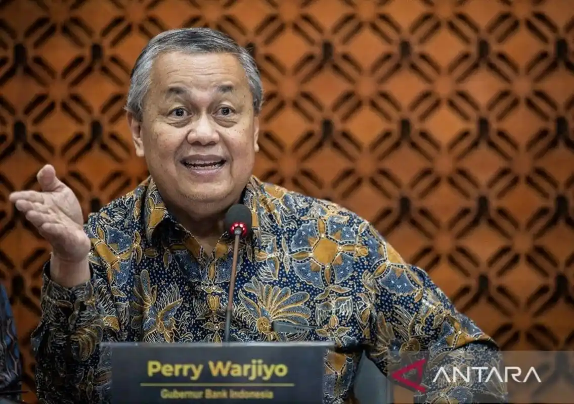 Gubernur Bank Indonesa Perry Warjiyo. ANTARA FOTO/Bayu Pratama S/Spt.