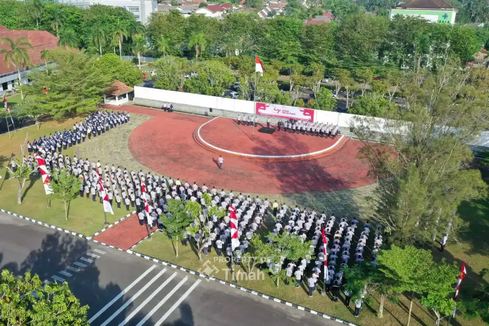 Upacara HUT ke-49 PT Timah [Foto: Doc. PT Timah]