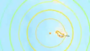 Ilustrasi - Titik gempa di Pesisir vanuatu