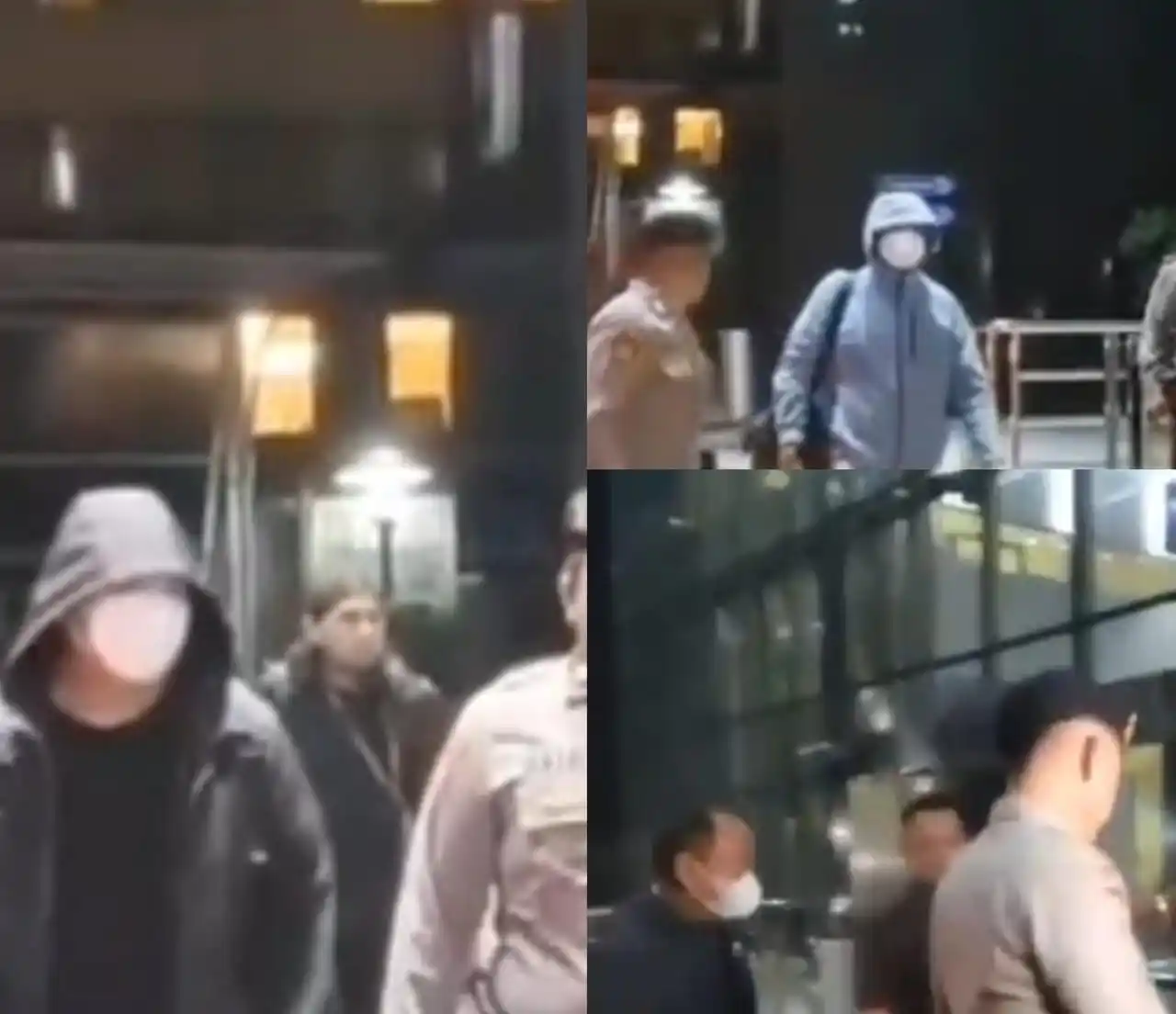 Sebanyak 3 orang hasil operasi tangkap tangan (OTT) di Kabupaten Mandailing Natal, Sumatera Utara, telah tiba di Gedung Merah Putih KPK, Jakarta Selatan, pada Jumat (27/6/2025) malam. (Foto: Kolase MI/Aswan)