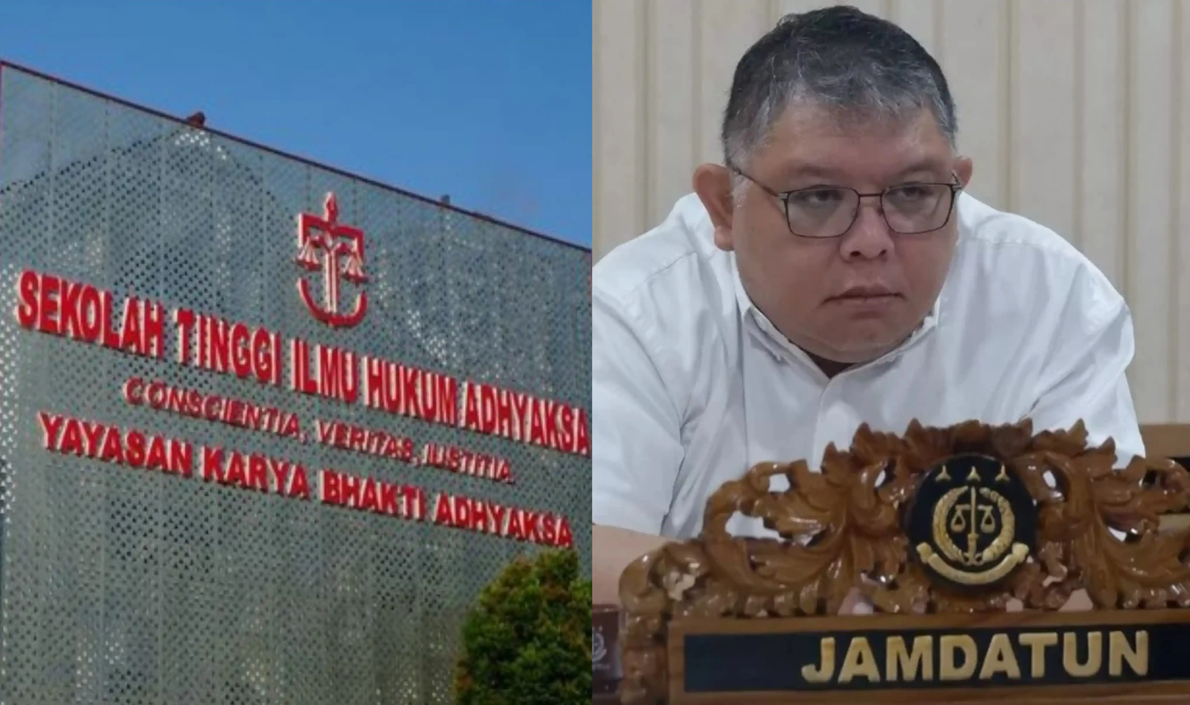 Jam Datun Nerendra Jatna (kanan) dan STIH Adhyaksa (kiri) (Foto: Kolase MI)