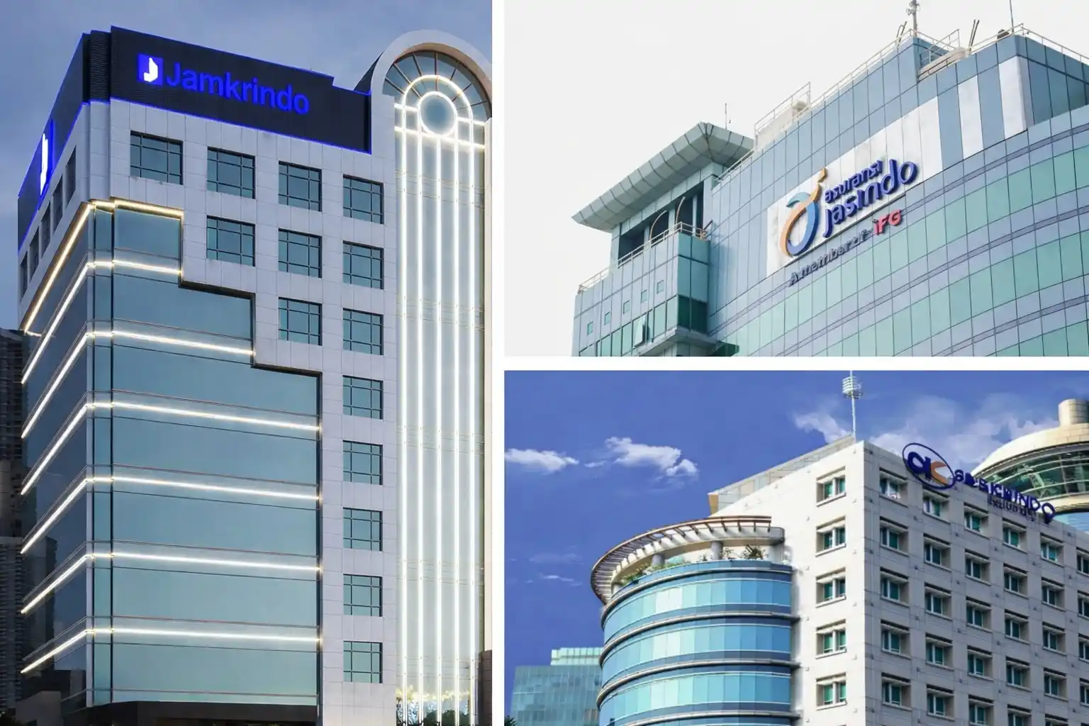 Gedung Jamkrindo - Jasindo - Askrindo (Foto: Kolase MI/Diolah)