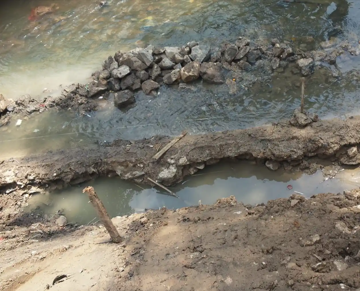Perbaikan Turap Kali Rawalumbu, Kota Bekasi (Foto: Dok/MI/Istimewa)