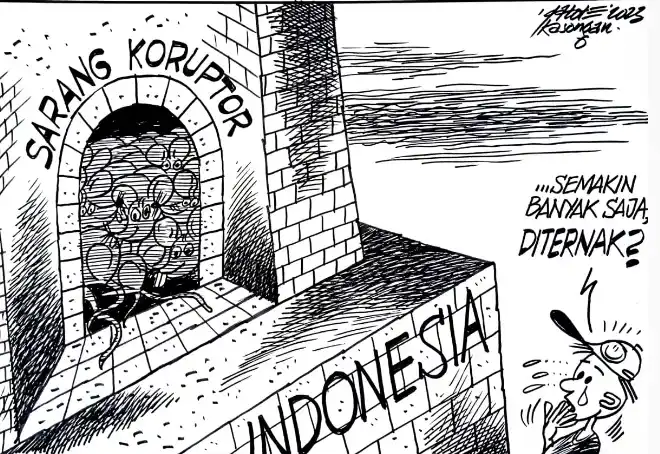 Karikatur - Ilustrasi - Sarang Koruptor. (Dok MI)