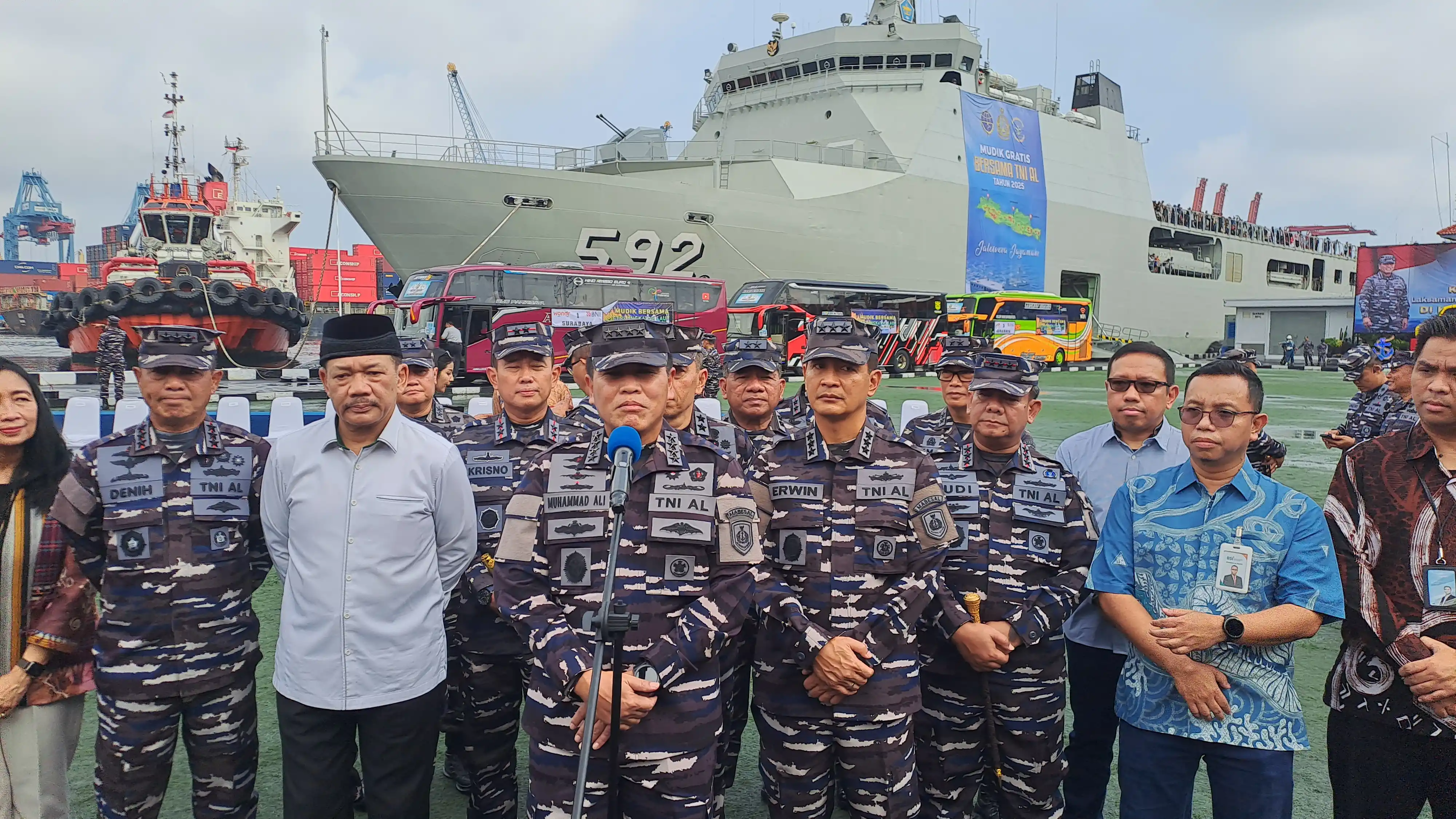 Kasal Laksamana Muhammad Ali di dermaga Kolinlamil, Jakarta Utara. (Foto: Rizal)