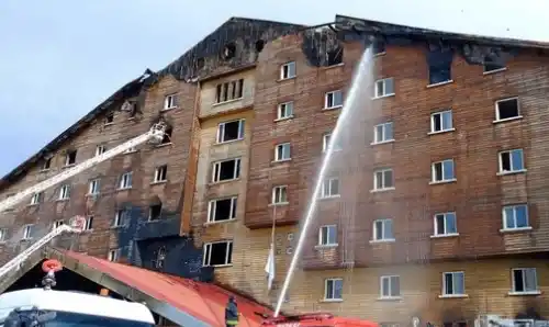 Kebakaran Hotel Grand Kartal,Turki (Foto: Ist)