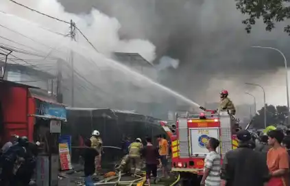 Kebakaran di Kemayoran [Foto: Repro]