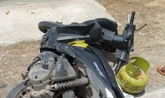 Kendaraan yang digunakan emak-emak Demak, Tri Lestari, saat berburu LPG 3 kg (Foto: Dok MI)