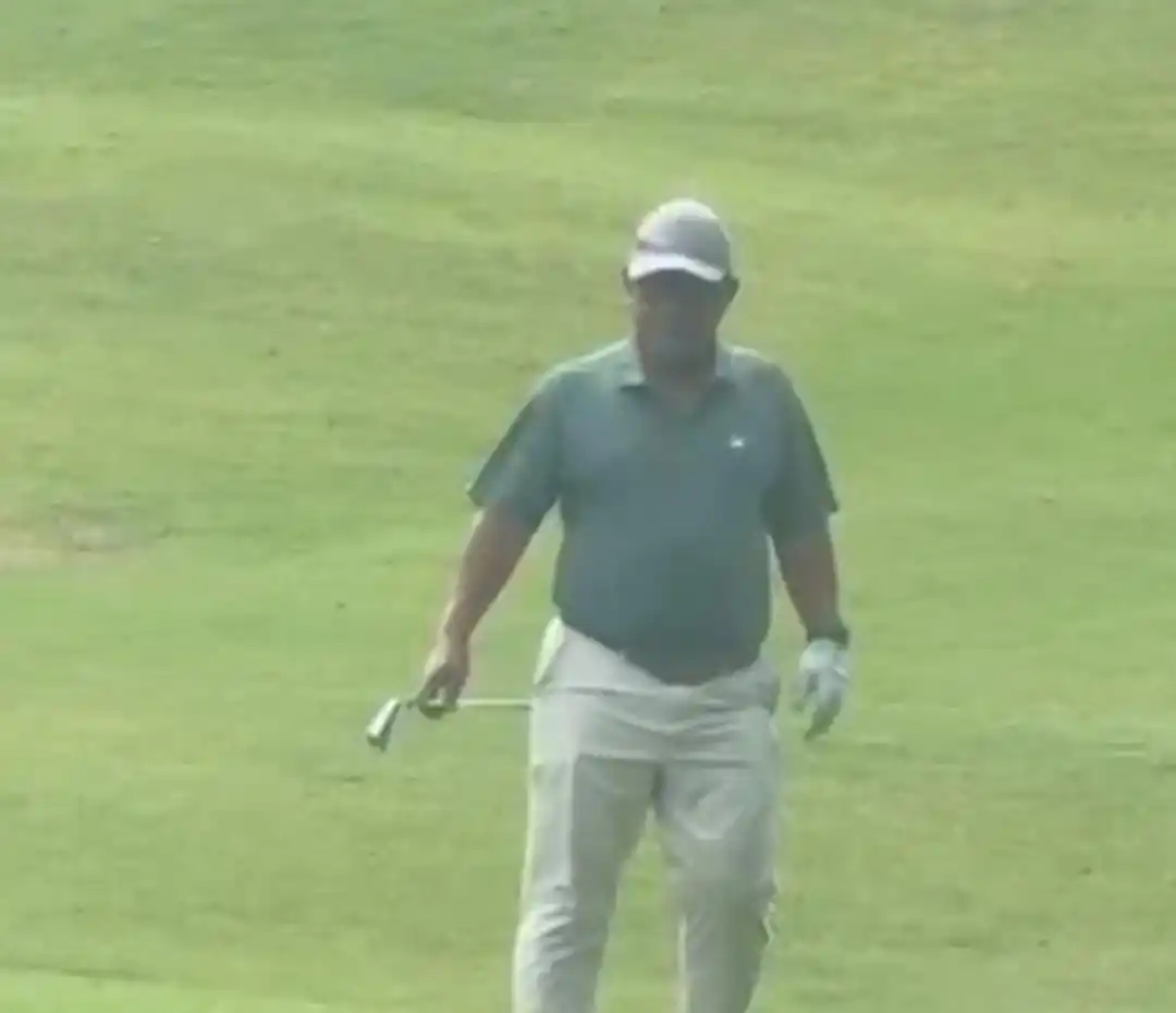 Kepala Badan Gizi Nasional (BGN), Dadan Hindayana, tengah bermain golf di saat masyarakat di sejumlah wilayah Sumatera dilanda bencana alam.  (Foto: Dok MI/Repro Medsos)