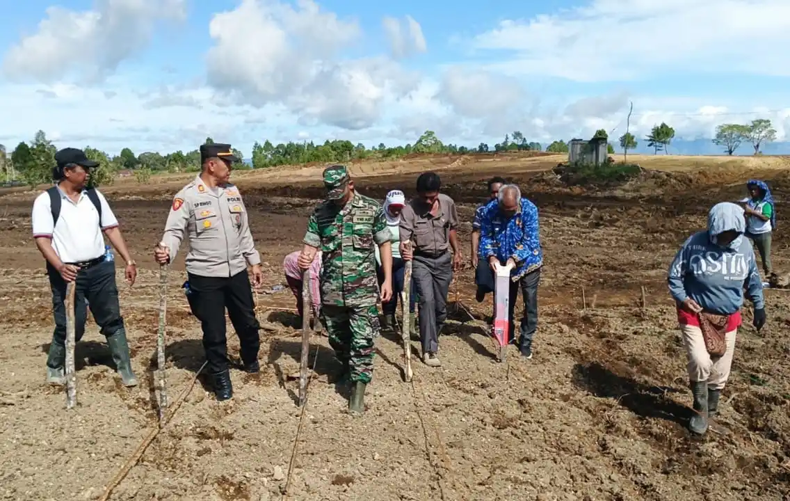 Ketua Dewan Pembina Raja Pra8u Raka, Hendri Siregar Buka Lahan Pertanian Mendukung Program Nasional Ketahanan Pangan (Foto/Ist)