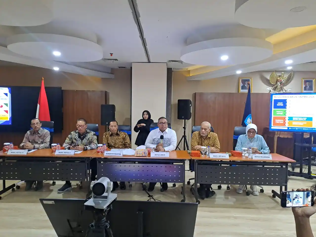 Ketua Umum Tim Penanggung Jawab SNPMB, Eduart Wolok paparkan Seleksi Nasional Penerimaan Mahasiswa Baru (SNPMB) Tahun 2026 (Foto. Rizal Siregar)