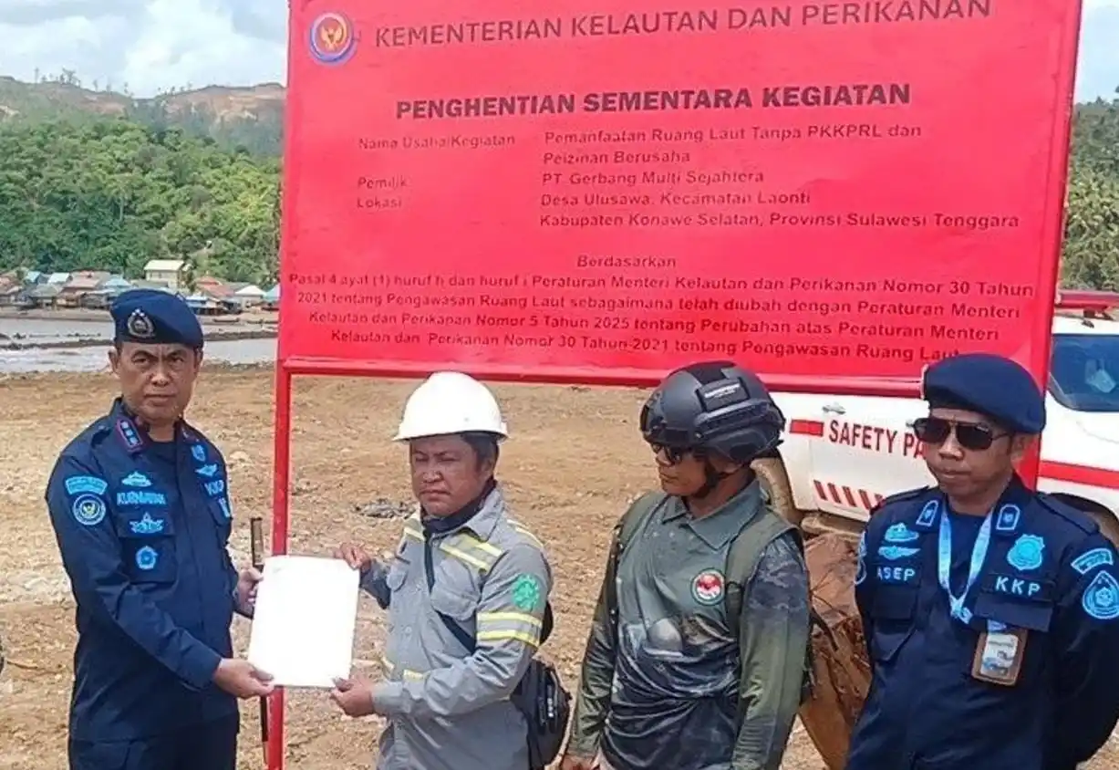 KKP Hentikan Kegiatan Reklamasi Ilegal di Konawe Selatan (Foto: Dok KKP)