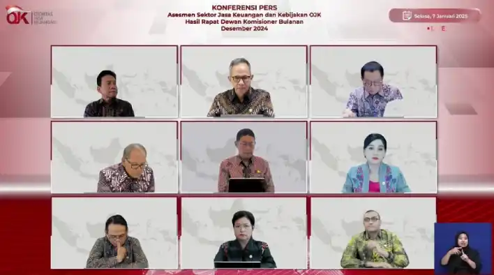 Konferensi Pers Rapat Dewan Komisioner OJK Bulanan Desember 2024 (Foto: Screenshot OJK)