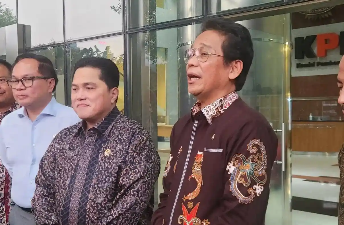 Menteri BUMN Erick Thohir saat di KPK (Foto: Dok MI/Istimewa)