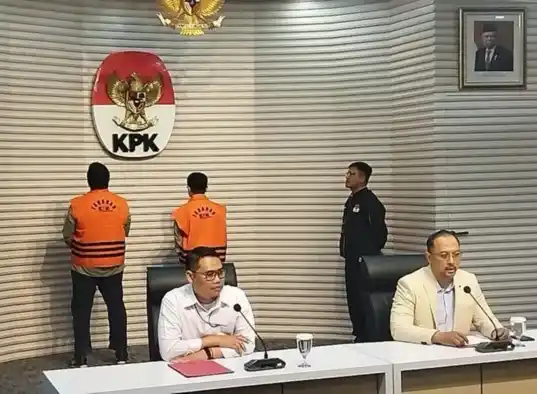 Konferensi pers penahanan tersangka korupsi LPEI Rp 11,7 triliun (Foto: Dok MI/An)