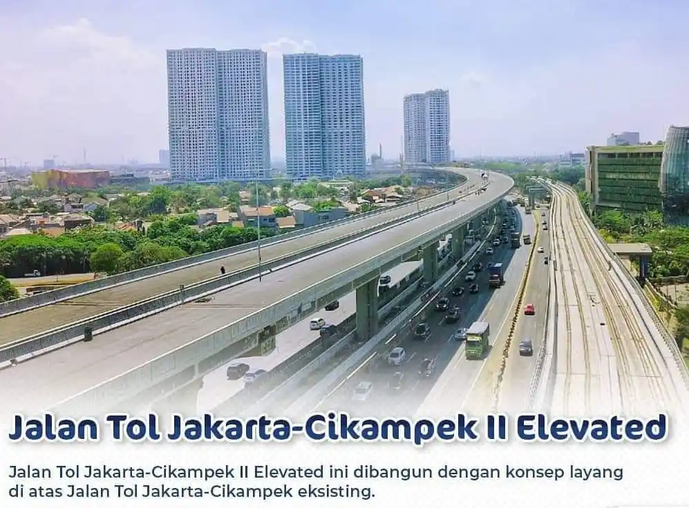 Jalan Tol Lyang Jakarta-Cikampek (Japek) II atau Tol MBZ. (Foto: Istimewa)