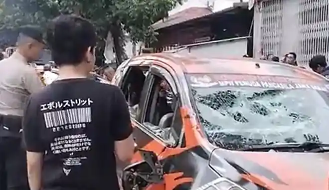 Kasus penyerangan markas pp di bandung (Foto> Screenshot)