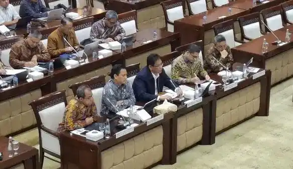 Menkeu Purbaya Yudhi Sadewa saat RDP dengan DPR RI (Foto: Dok MI)