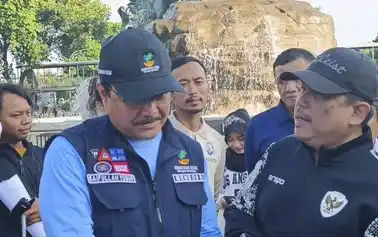 Menteri Sosial (Mensos) RI Saifullah Yusuf atau Gus Ipul menghadiri peringatan Hari Braille Sedunia, di kawasan Patung Kuda, Monas, Jakarta Pusat, Minggu (5/1/2025) (Foto: Dok MI/Aswan)