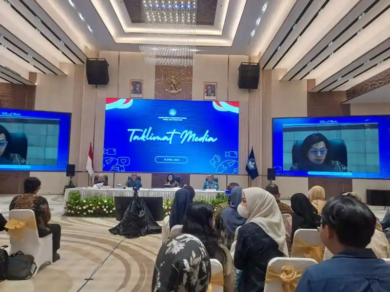 Menteri Keuangan Sri Mulyani Indrawati  beberkan soal tukin dosen (foto.Rizal)