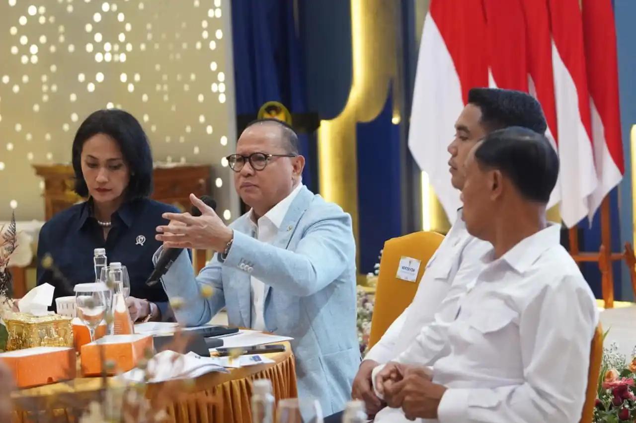 Menteri P2MI Mukhtarudin dalam acara media gathering Kementerian P2MI dengan pimpinan redaksi media nasional. (Dok. KemenP2MI)