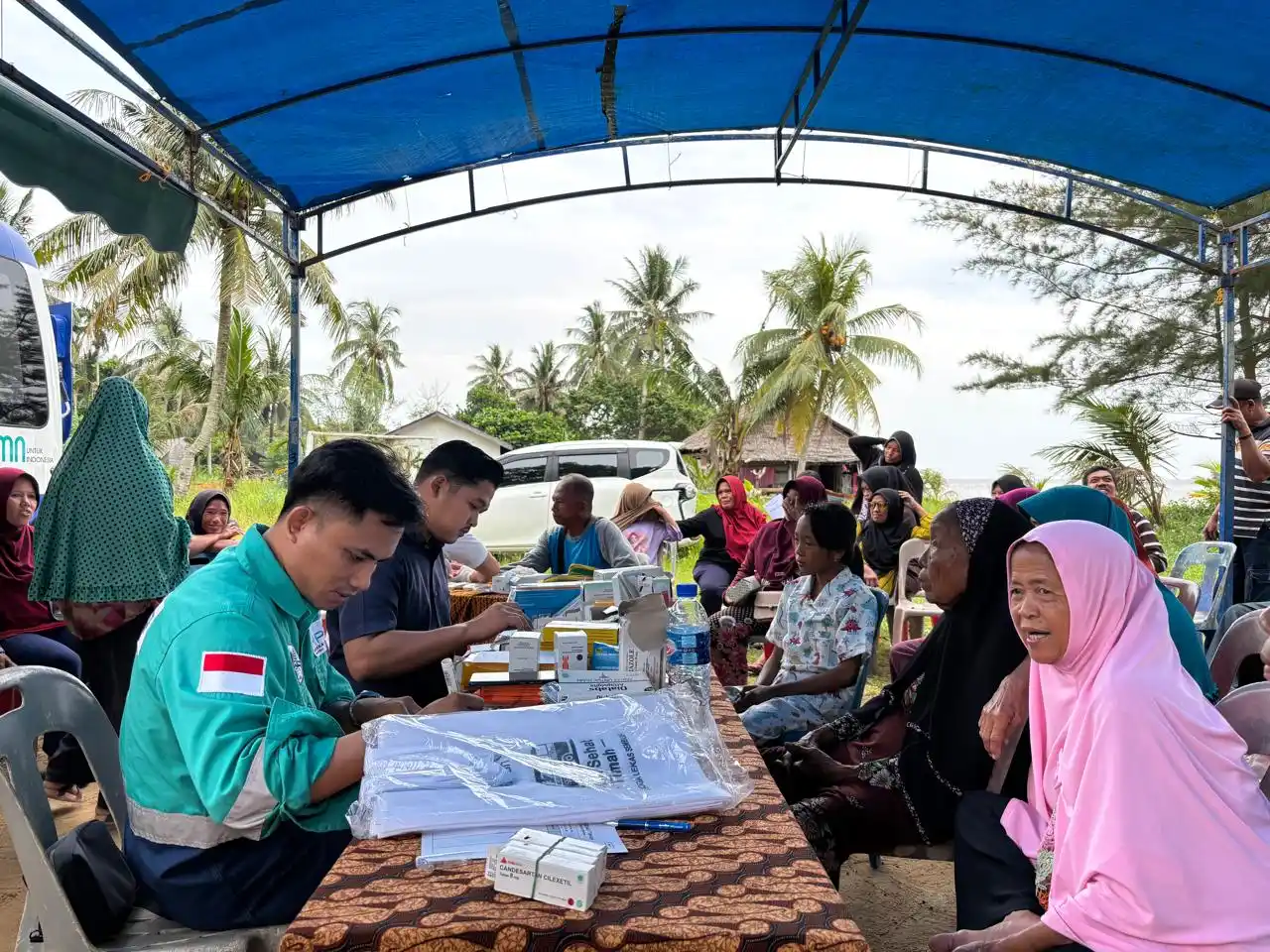 Ratusan Warga Desa Kundur Berobat Gratis di Mobil Sehat PT Timah [Foto: Doc. PT Timah]