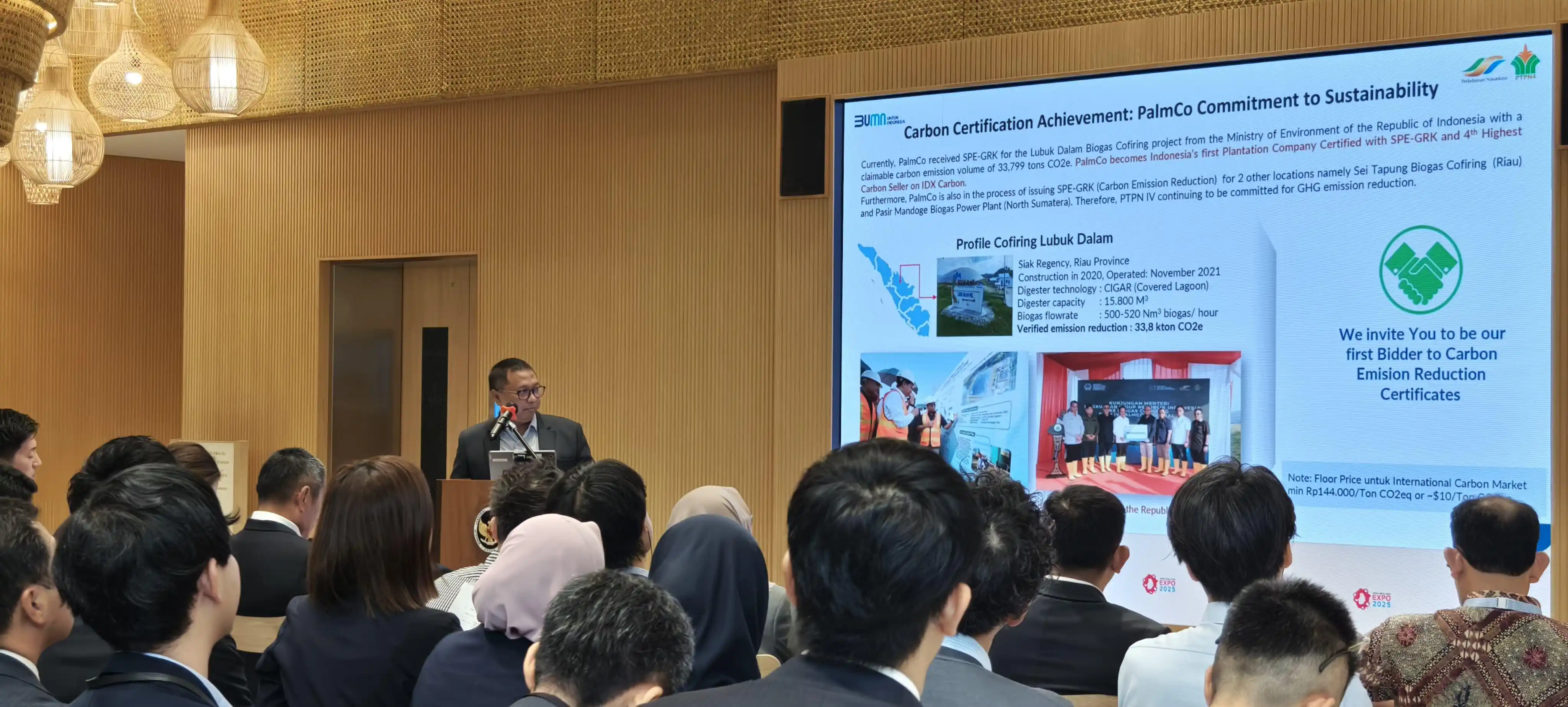 Forum bisnis internasional bertema Sustainability of Indonesian Palm Oil to Meet World’s Needs for Vegetable Oil sebagai bagian dari rangkaian Business Forum Osaka Expo 2025 di Osaka (Foto: Istimewa)