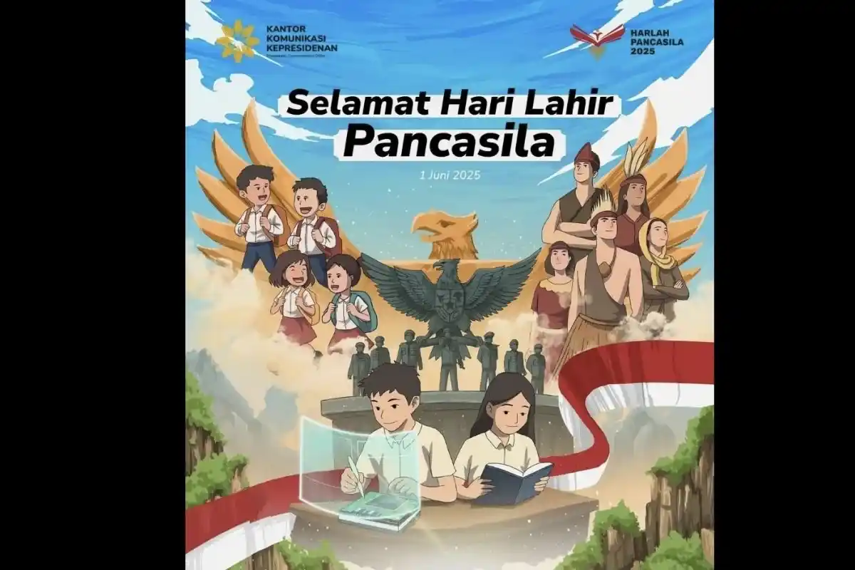 Unggahan ilustrasi Peringatan Hari Lahir Pancasila 2025 yang diposting melalui akun Instagram @presidenrepublikindonesia di Jakarta, Minggu (1/6/2025). [Foto: Doc. PCO]